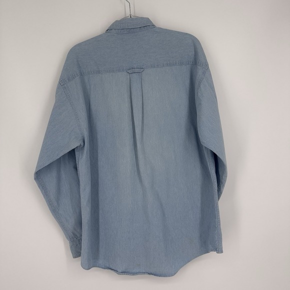 Vintage Looney Tunes Denim Long Sleeve Mens Size M Embroidered Tweety Taz - Picture 8 of 13